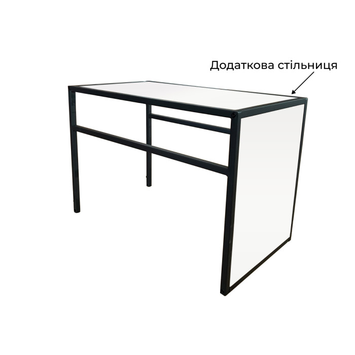 Додаткова стільниця 350*630*10 до придиванного столу Art In Head Fiji Double Білий діамант/Чорний (101014218)
