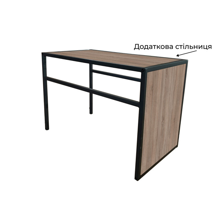 Додаткова стільниця 350*630*10 до придиванного столу Art In Head Fiji Double Дуб вінтаж оксид/Чорний (101014214)