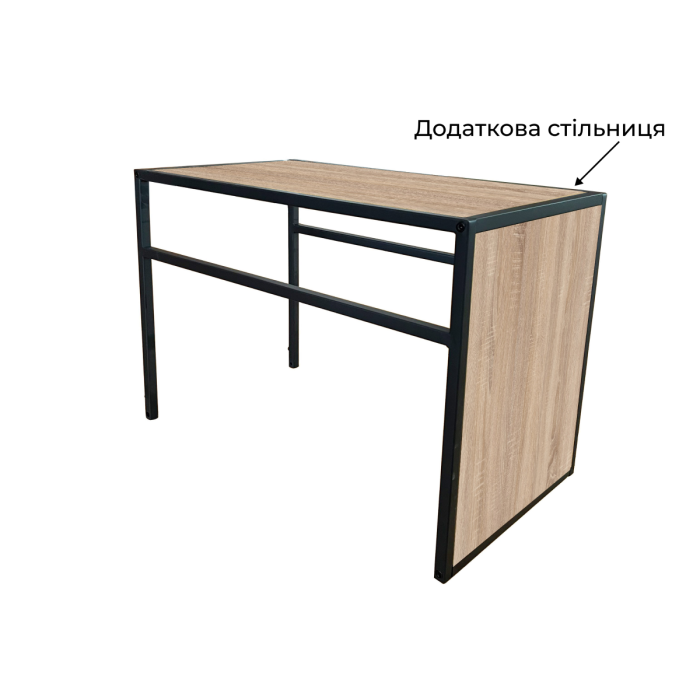 Додаткова стільниця 350*630*10 до придиванного столу Art In Head Fiji Double Дуб сонома/Чорний (101014216)
