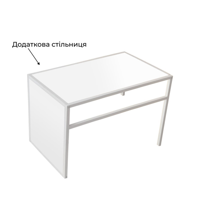Додаткова стільниця 350*630*10 до придиванного столу Art In Head Fiji Double Білий діамант/Білий (101014215)
