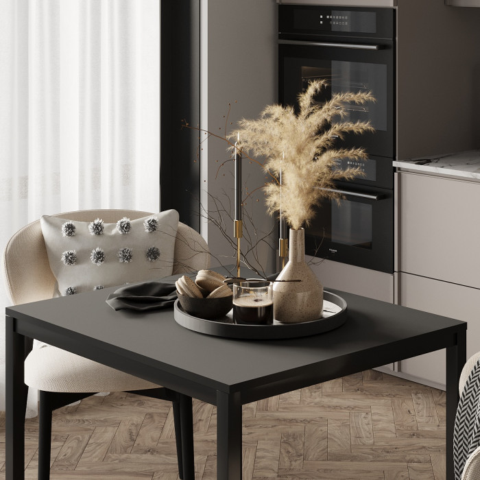 Обідній стіл Art in Head Brevity Loft mini 670х750х670 Графіт/Чорний метал (TB03070000030)